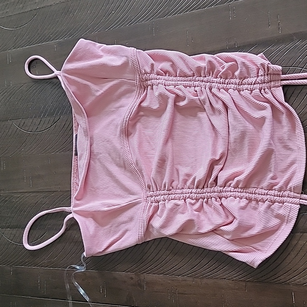 Pink Ruched Crop top